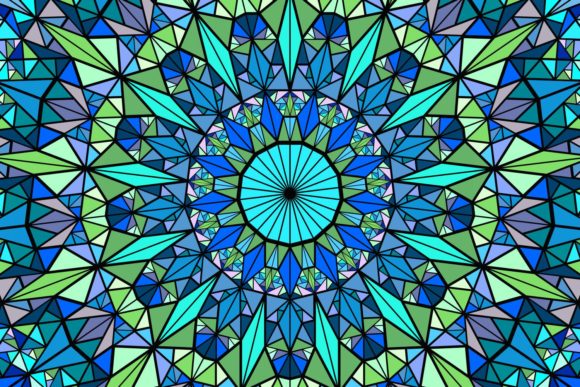 Download Triangle Mosaic Mandala Background - Premium Resources