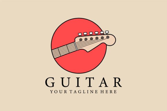 Download Guitar Vintage Logo, Icon and Symbol - Vintage logo Collection