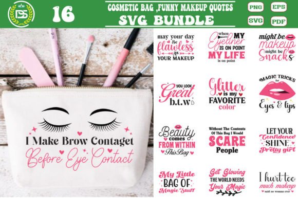 Download Cosmetic Bag Bundle Svg, Funny Makeup Qu - Makeup Collection