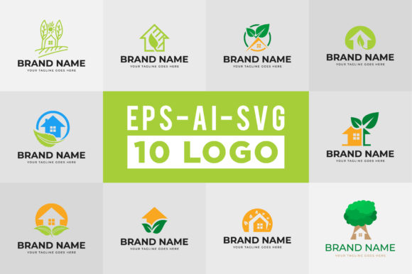 Download Greenhouse Logo Design Set - Logo design set Collection