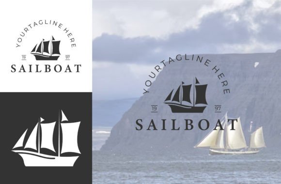 Download Sailing Ship Silhouette Vintage Logo - Vintage logo Collection