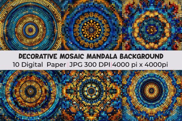 Download Decorative Mosaic Mandala Backgrounds - Mosaic mandala Collection