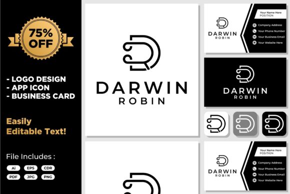 Download Initials Letter RD DR Monogram Modern - Modern Collection