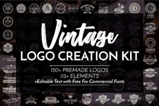 Download Vintage Logo Creation Kit - Vintage logo Collection