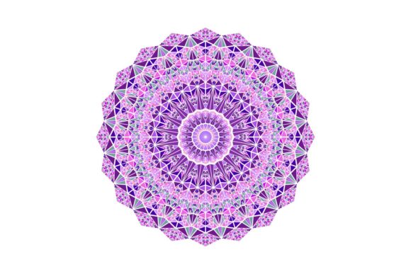 Download Round Ornate Triangle Mosaic Mandala - Mosaic mandala Collection