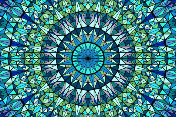 Download Triangle Mosaic Mandala Background - Mosaic mandala Collection