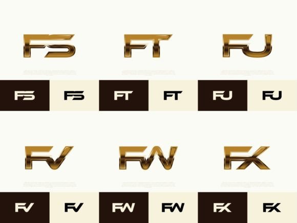 Download 6 Sets of FS-FX Initials Luxury Logos - Logos Collection