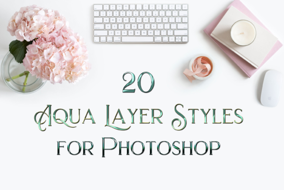 Download 20 Aqua Layer Styles for Photoshop - Shop Collection
