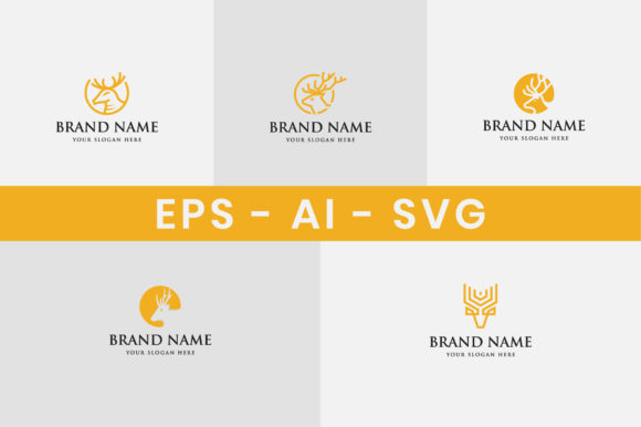 Download Deer Logo Design Set - Premium Bundle