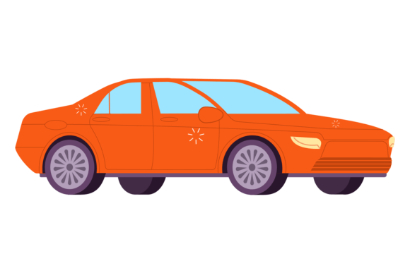 Download Red Sedan Car Icon. Modern Road Auto - Modern Collection
